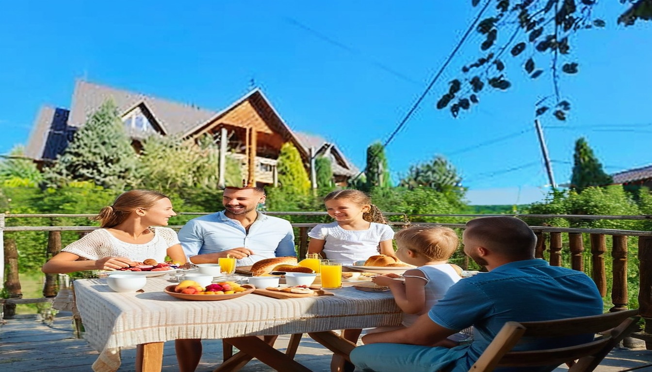 Karpatisch Log Cabin Estate met Gastenverblijven – Poliana, Zakarpattia