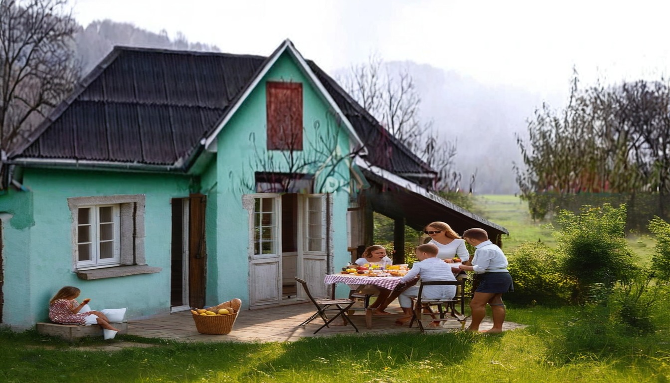 Estate met 7 Slaapkamers en 3 Bijgebouwen bij Rivier – Polyana, Zakarpattia